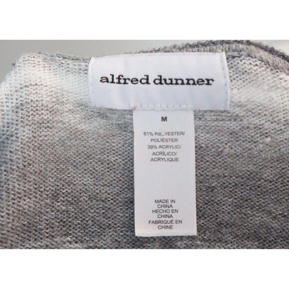 WOMEN'S GRAY PULLOVER SWEATER  3/4 SLEEVE - ALFRED DUNNER - SIZE M - Picture 5 of 5